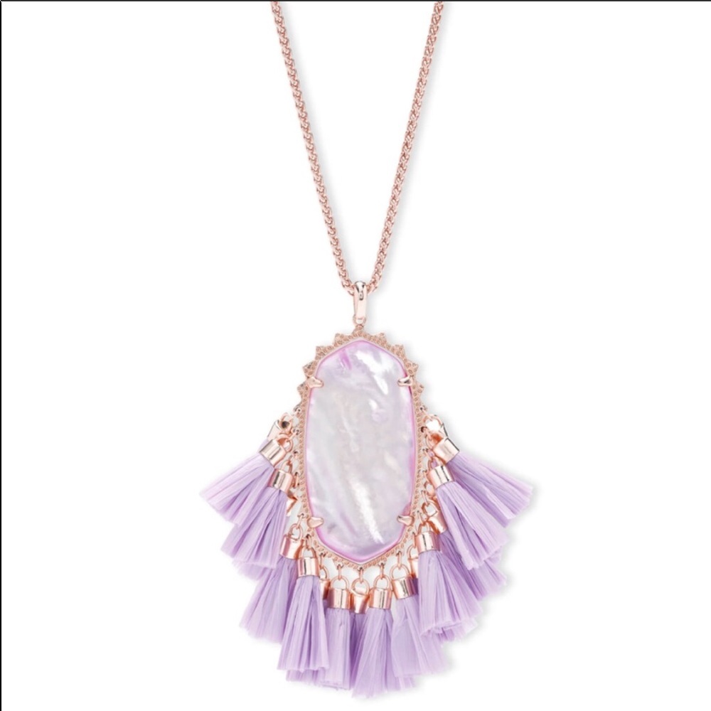 Kendra Scott Betsy Rose Gold Necklace in Lilac